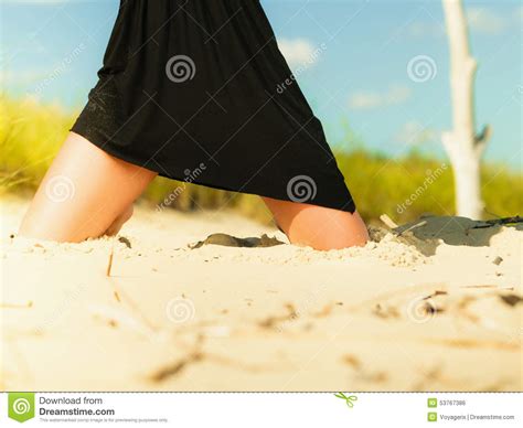 Woman Legs On Beach Stock Photo Image Of Sexual Legs