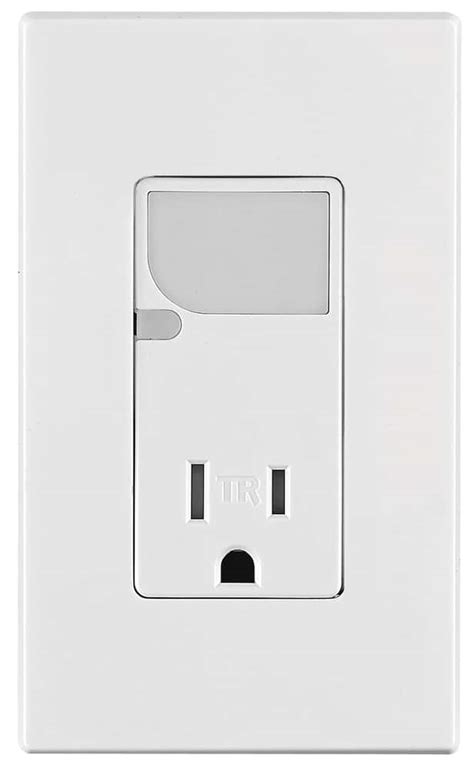 Leviton T6525 742 Decora Tamper Resistant Receptacle With Led Night
