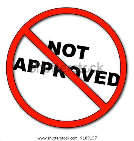 Not Approved Symbol Words Not Approved Stock Vector (Royalty Free ...