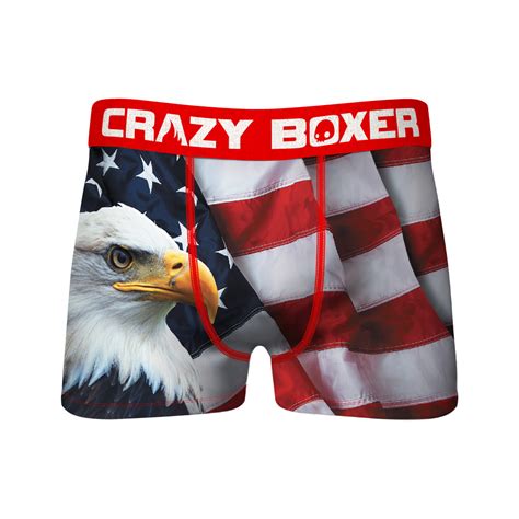 patriotic eagle with flag men s underwear boxer briefs