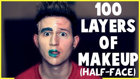 100 Layers Of Makeup Half My Face Youtube