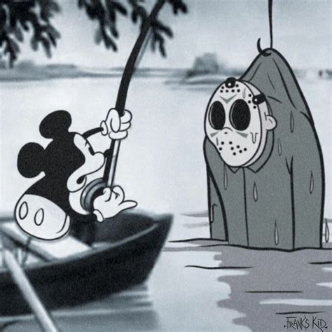 Artist Imagines Iconic Horror Characters In Classic Disneys Mickey Mouse Pics Horror