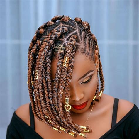 To style this bob, stephanie used a styling cream on damp hair then blow dried rough. 15+ Gorgeous Bob Braids for African-American Women | Bob ...
