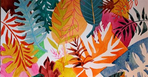 Watercolors Tropical Foliage