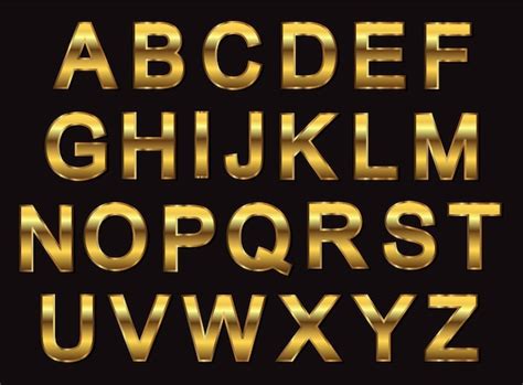 Premium Vector Golden Alphabet Design