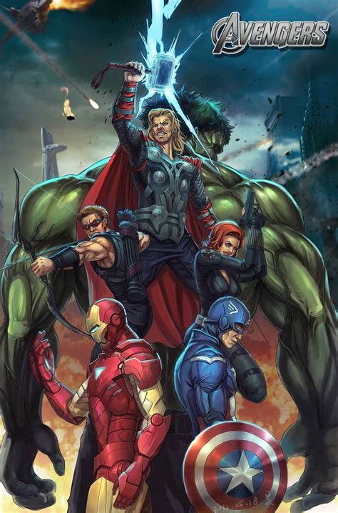 Manga Drawing Avengers Black Widow Bruce Banner