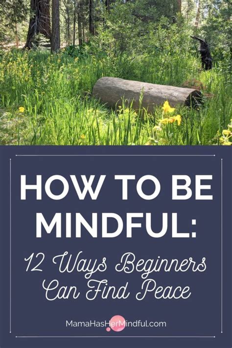 How To Be Mindful 12 Ways Beginners Can Find Peace Pin Mama Has Her
