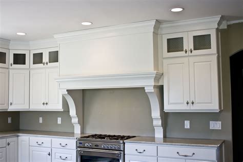 4 Custom Range Hood Large Corbels Rest On The Countertop Painted To