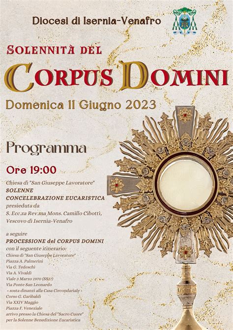 Solennit Del Corpus Domini Domenica Giugno Parrocchia Sacro Cuore Isernia
