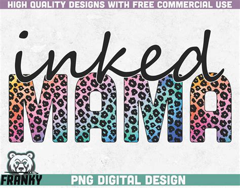 Inked Mama PNG Sublimation Design DTG Tattooed Mom Shirt Etsy UK