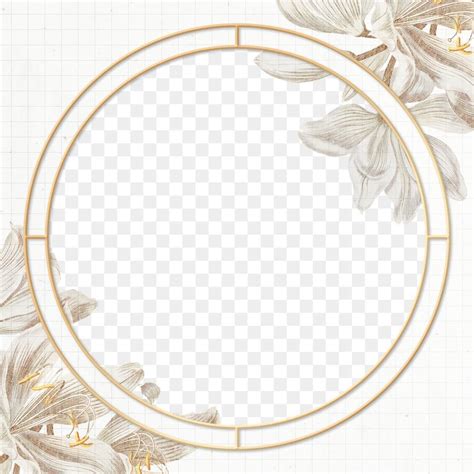 White Lily Flower White Lilies Round Frames Circle Frames Flower