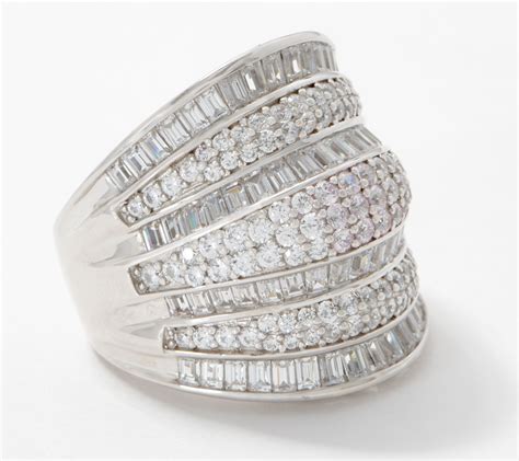 Tova Diamonique Anniversary Ring Sterling Silver