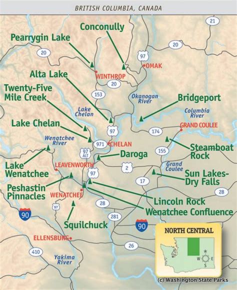 Washington State Campgrounds Map Printable Map