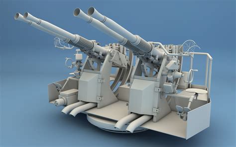 Bofors 40mm Anti Aircraft Gun 3d Model 59 C4d Free3d