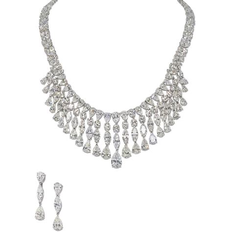 Diamond Necklace And Earrings Set Earrings And Necklace Set Jahan