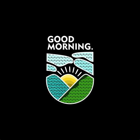 Good Morning Logo Illustration In Flat Design 17047602 Vector Art At