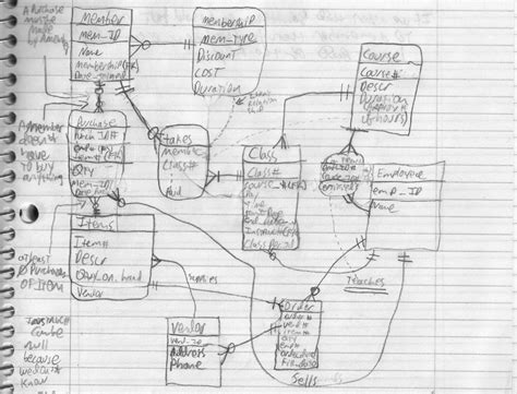 Er Diagram Gym Management System ERModelExample Com