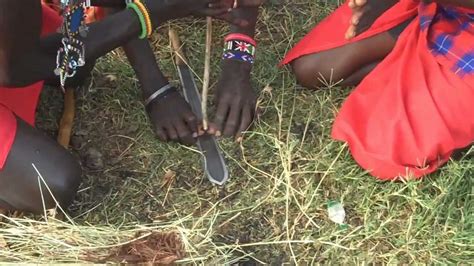 Rubbing Sticks Together To Make Fire Demo By The Masai Tribe Youtube