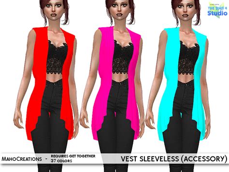 The Sims Resource Sleeveless Vest Accessory