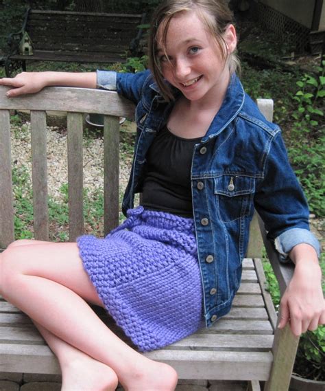 Tween To Teen Skirt Knitting Pattern From Ages 7 To Teen Etsy