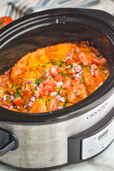 Crock Pot Chicken Enchiladas Simple Joy