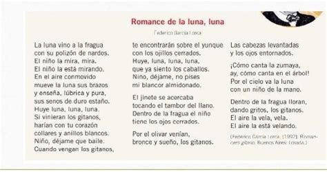 Leo el poema Romance de la luna luna Cuento el número de sílabas que