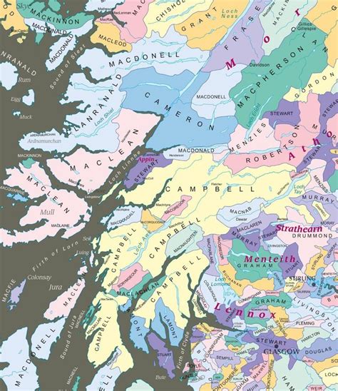 Pin By Vaidotas Puteikis On Roots Scottish Clans Detailed Map Map
