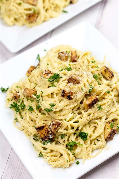 Vegetarian Spaghetti Carbonara Recipe Vegetarian Foodys
