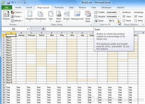 Excel Course Page Layout
