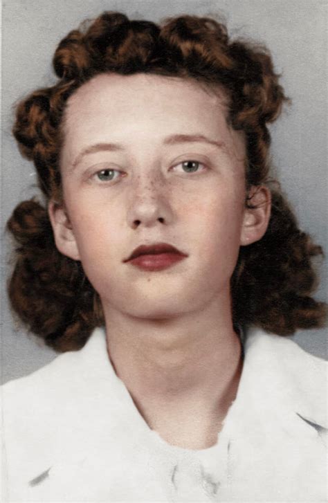 My Grandmas Yearbook Photo From 1938 Colorized She Grew Up On A Small Farm Without Running