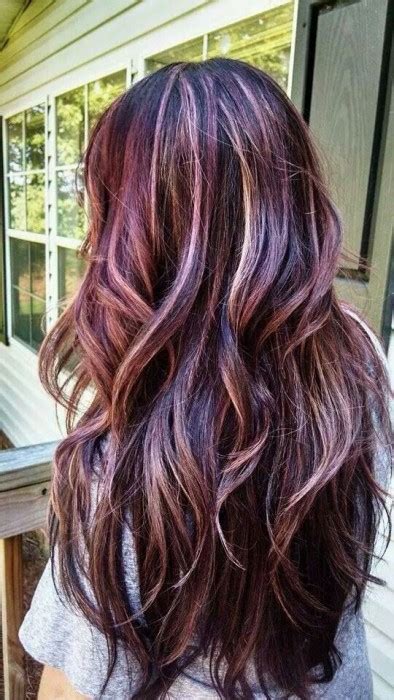 Lavender tips on long hair #longhair #hairhighlights ★ purple ombre hair is literally everywhere for its endless variety of shades. 50 Red Hair Color Ideas With Highlights | Hairstyles Update