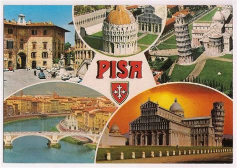 Pisa Italy Vintage Travel Postcard Souvenir Leaning Tower Etsy Travel Postcard Vintage