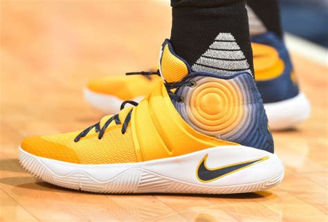 Displaying 1 to 12 (of 139 products). Kyrie Irving Wearing a Navy/Yellow Dye Graphic Nike Kyrie 2 PE (1) | Kyrie irving shoes, Irving ...