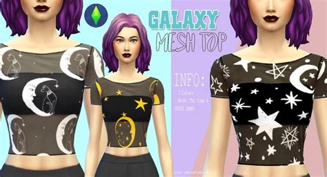 Galaxy Mesh Top At Kass Sims 4 Updates