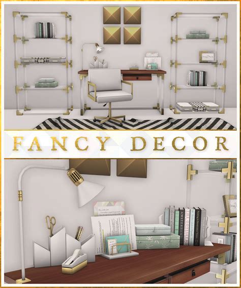 Goldwhite Chic Sims 4 Cc Furniture Sims House Fancy Decor