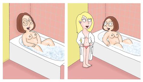 Rule 34 Bathroom Bathtub Blonde Hair Breasts Brown Hair Connie D