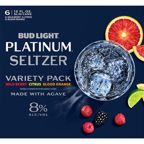 Bud Light Platinum Seltzer Variety Pack Includes Wild Berry Citrus And