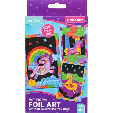 Art Star Foil Art Set Unicorn Makes 3