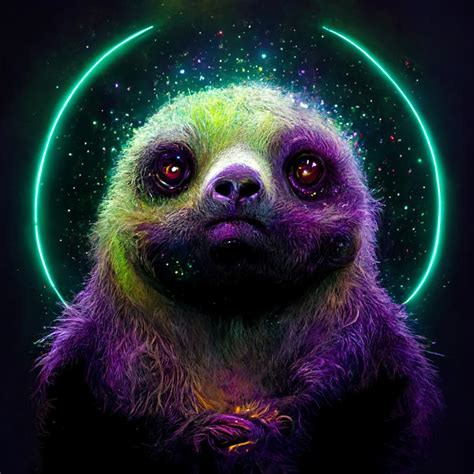 Neon Sloth 2 Digital Art By Viltra Fine Art America