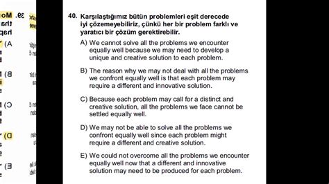 2018 YDS İlkbahar Çeviri Soruları (37-42. Sorular) - YouTube