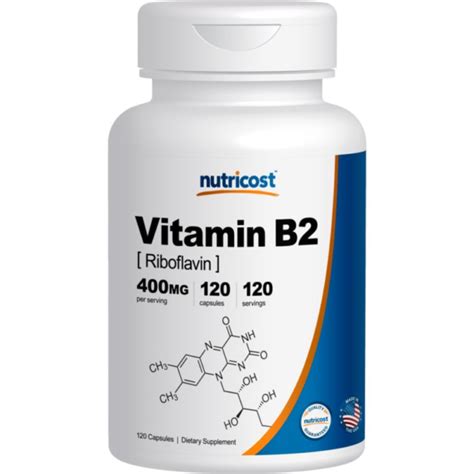 Nutricost Vitamin B2 Riboflavin 400mg 120 Capsules For Sale Online Ebay