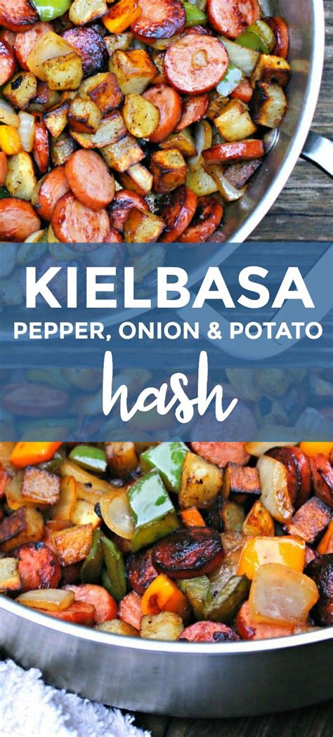 The sausages can be served in whole links for cut up and added to soups, stews and other dishes as a flavoring. Kielbasa, Pepper, Onion and Potato Hash is an easy to make ...