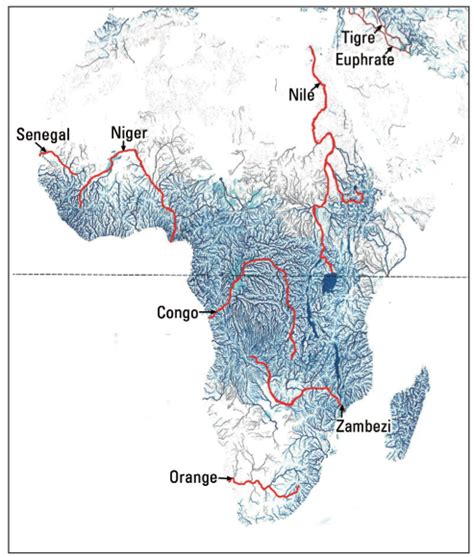 Map Of Africa Rivers 88 World Maps Images