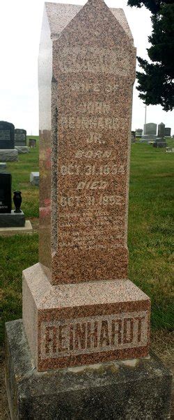 Sarah Curles Reinhardt M Morial Find A Grave