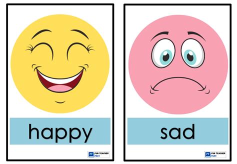 Emotions Flashcards Fun Teacher Files