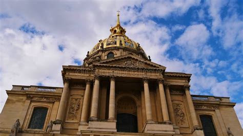 Historic Les Invalides Cathedral In Paris France Tomb Of Napoleon