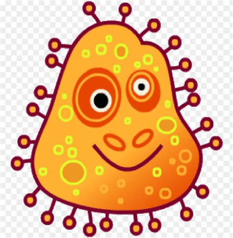 Orange Bug Clip Art Orange Germ Clipart Png Image With Transparent