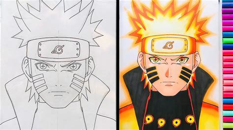 Anime Drawing How To Draw Naruto Rikudou Sennin Mode Real Time