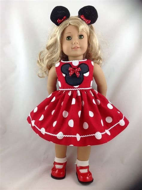 american girl doll red dress red mickey mouse minnie mouse polka dot disneyland disney … diy