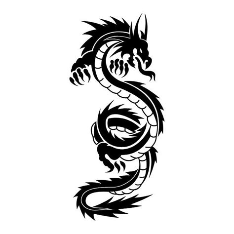 Tribal Japanese Dragon Tattoo Clipart Best